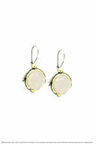 Silver Pink Quartz Stone Earrings
