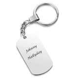 Engraved French Rocker Johnny Hallyday Photo Necklace Pendant SL-049