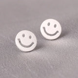 Silver Plated Creative Ear Hole Earrings for Women Prevent Style Small Earrings