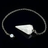 Silver Plated Howlite Stone Pendulum Charm