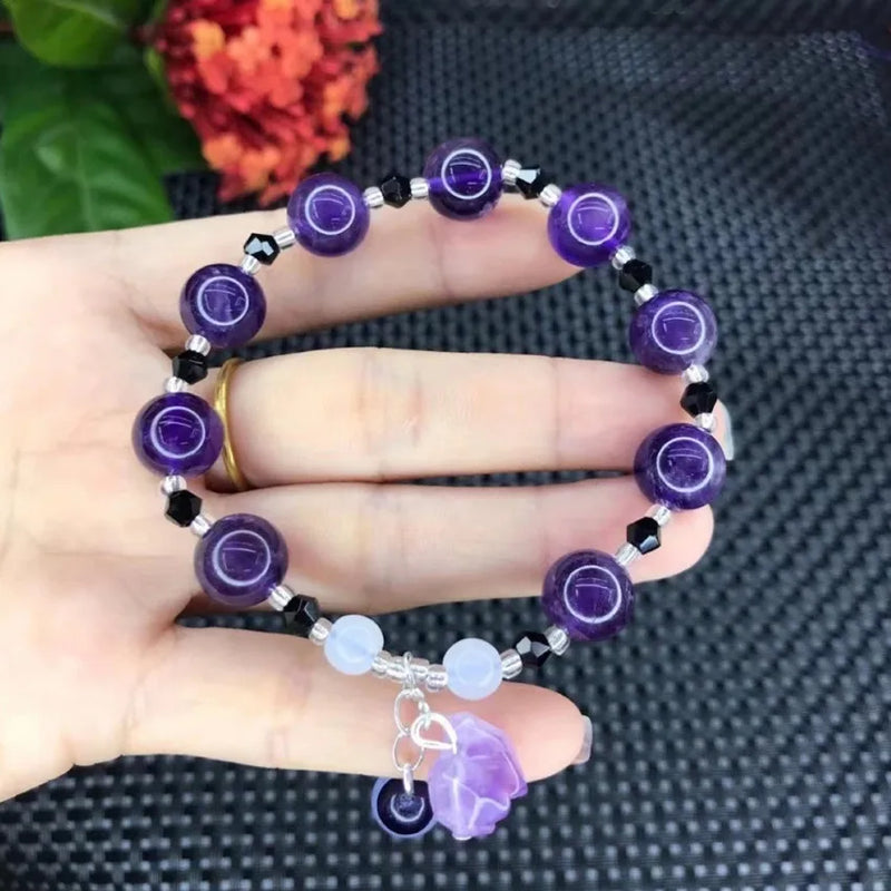 Geometric Amethysts Bracelet for Women