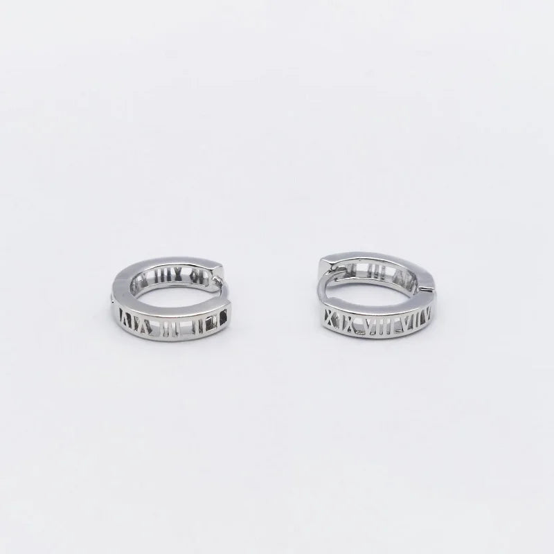 Silver Plated Hoop Earrings Unisex Style Jewelry Ear Piercing