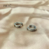 Silver Plated Hoop Earrings Unisex Style Jewelry Ear Piercing