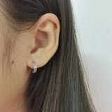 Silver Plated Hoop Earrings Unisex Style Jewelry Ear Piercing