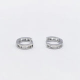 Silver Plated Hoop Earrings Unisex Style Jewelry Ear Piercing