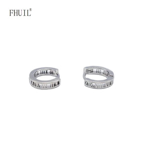Silver Plated Hoop Earrings Unisex Style Jewelry Ear Piercing