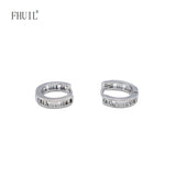 Silver Plated Hoop Earrings Unisex Style Jewelry Ear Piercing