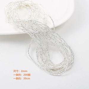 Silver Plated Stone Beaded DIY Bracelet Necklace Material