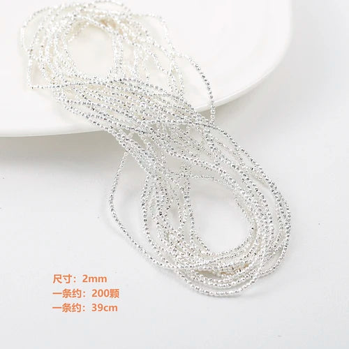 Silver Plated Stone Beaded DIY Bracelet Necklace Material