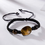 Tiger Eye Stone Elastic Bracelet Weave Jewelry