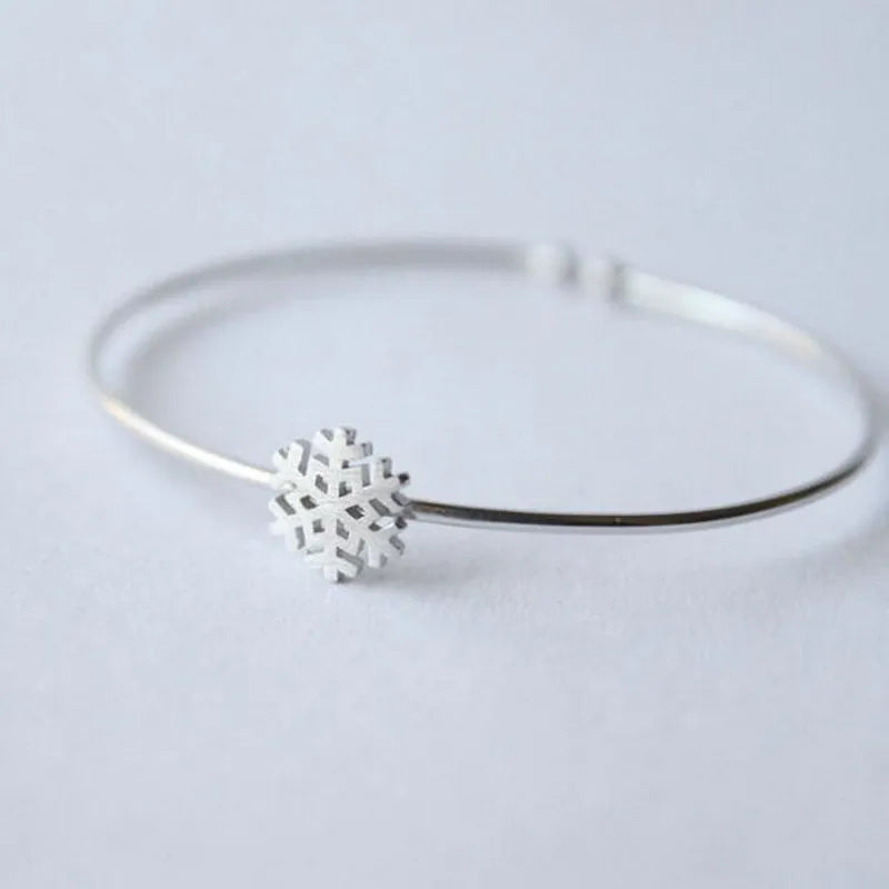Snowflake Anti-allergic Bracelet Silver Plated SB35