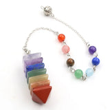Rainbow Stone Pyramid Pendulum Pendant