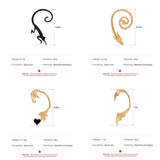 Silver Plated Animal Wings Ear Clips Wedding Jewelry