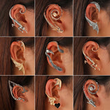 Silver Plated Animal Wings Ear Clips Wedding Jewelry