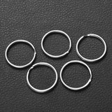 Silver Plated Keyring Split Keyfob Key Holder Rings DIY Key Chain