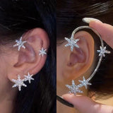 Zircon Butterfly Ear Clips, No Piercing, Wedding Jewelry