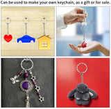 Silver Plated Metal Keyring Keychain Charms Split Ring Keyfob for KEY Holder