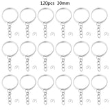 Silver Plated Metal Keyring Keychain Charms Split Ring Keyfob for KEY Holder
