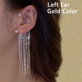 Sparkling Zircon Ear Cuff Butterfly Clip Earrings for Women