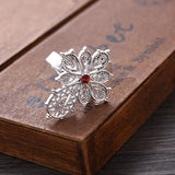 Silver Plated Zircon Pendant Necklace Earrings Ring Jewelry Set