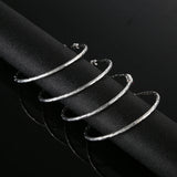 Silver Plated Open Bangle Dubai Wedding Party Bracelet