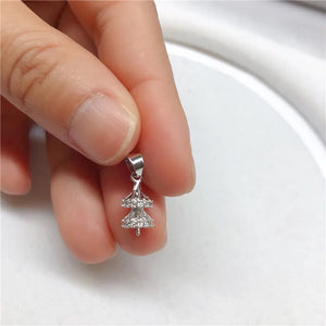 Silver Plated Pendant Mountings Base for Pearls Jade Beads