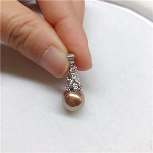 Silver Plated Pendant Mountings Base for Pearls Beads Stones, 10pcs/lot