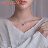 Silver Plated Round Circle Pendant Necklace Adjustable Geometric Clavicle Chain