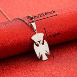 Silver Plated Serbia Eagle Pendant Necklaces For Women Men Srbija Jewelry