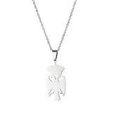 Silver Plated Serbia Eagle Pendant Necklaces For Women Men Srbija Jewelry