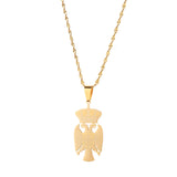 Silver Plated Serbia Eagle Pendant Necklaces For Women Men Srbija Jewelry