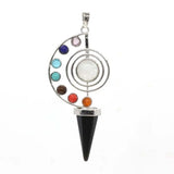 7 Chakra Spiral Cone Pendant Necklace