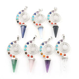7 Chakra Spiral Cone Pendant Necklace