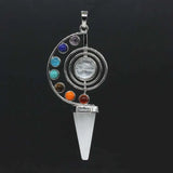 7 Chakra Spiral Cone Pendant Necklace