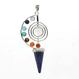7 Chakra Spiral Cone Pendant Necklace