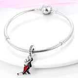 Silver Ballroom Dancing Pendant Charms for DIY Jewelry