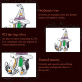 Silver Plating Pendant Halloween Witch DIY Woman Jewelry