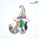 Silver Plating Pendant Halloween Witch DIY Woman Jewelry