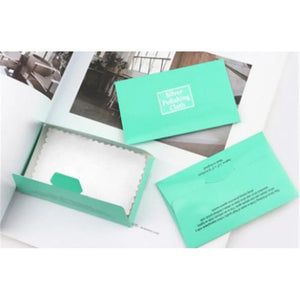 Women Silver Polishing Cloth for Jewelry Cleaning 11x7cm