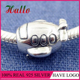 925 Sterling Silver Helicopter Charm Bead for Bracelet DIY
