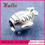 925 Sterling Silver Helicopter Charm Bead for Bracelet DIY