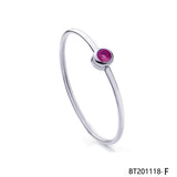 Silver Red Rope Bangle Bracelet Gift