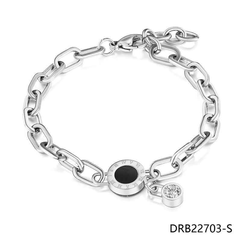 Silver Red and Rubber Textured Bangle Bracelet