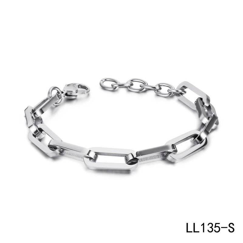Silver Red Rope Bangle Bracelet Chain LL135