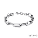Silver Red Rope Bangle Bracelet Chain LL135