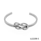 Silver Red Rope Bangle Bracelet Women's Gift