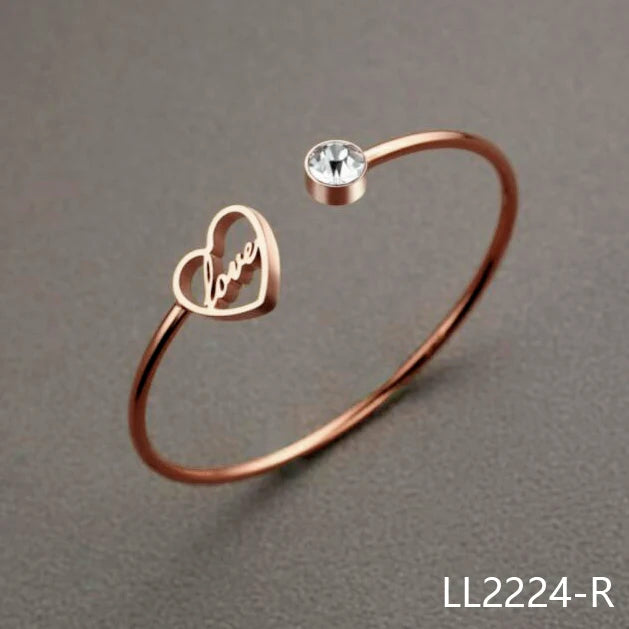 Silver Red Rope Bangle Bracelet Women