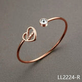 Silver Red Rope Bangle Bracelet Women