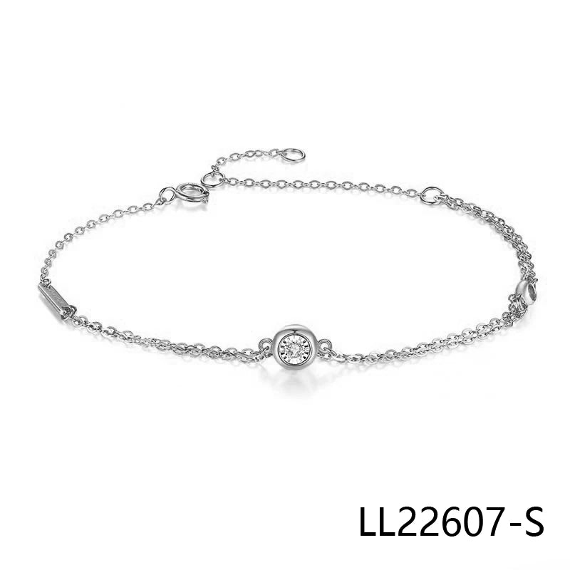 Silver Red Rope Bangle Bracelet - Women's Gift Chain