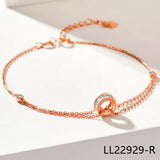 Silver Red Rope Bangle Women's Bracelet Chain Jewelry